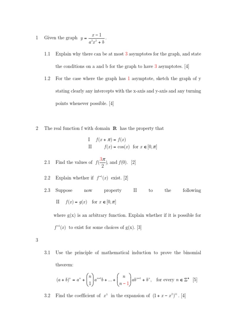 Asymptotes and Graph Analysis in Mathematics | PDF | Polynomial ...