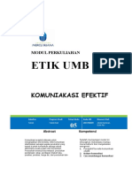 Modul Etik 5 - Komunikasi Efektif