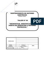 Desmontaje, Identificación y Puesta en Operación A Motores Trifásicos.