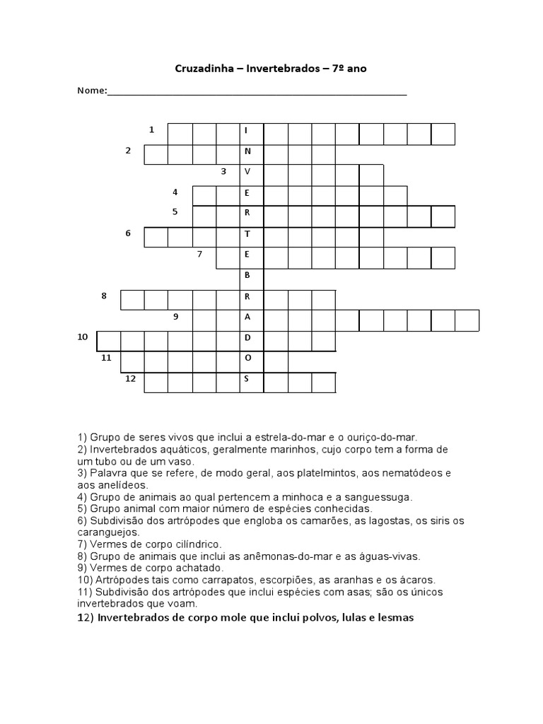 Cruzadinha 7 Ano | PDF