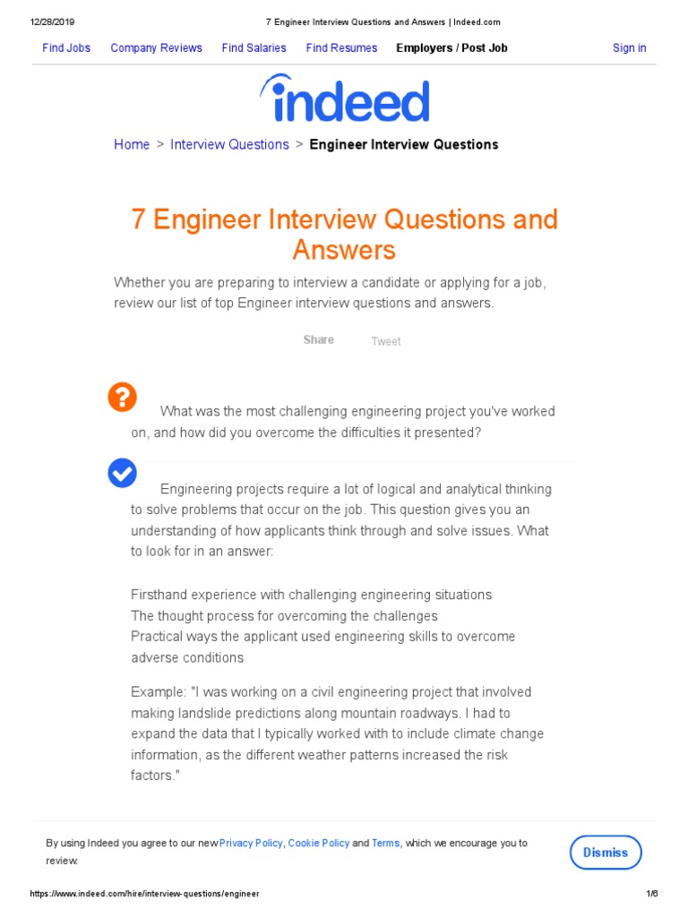 7 Engineer Interview Questions and Answers | PDF | Interview | Engineer