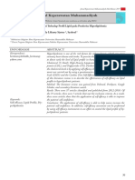 Efektifitas Penerapan Self Efikasi Terhadap Profil Lipid Pada Penderita Hiperlipidemia