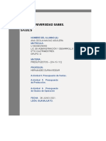 Actividad 6 - Presupuesto de Gastos de Operación - U1903065W0450