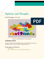 Opinions and Thoughts: by Yogi Tri Anggono