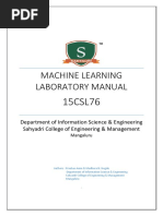 Machine Learning Lab Manual (15CSL76)