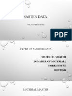 Master Data: Related PP Module