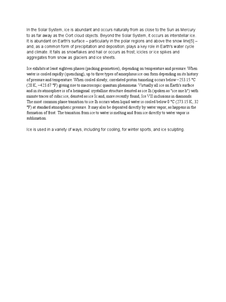 Ice | PDF