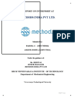 Methods India PVT LTD.: A Report On Internship at