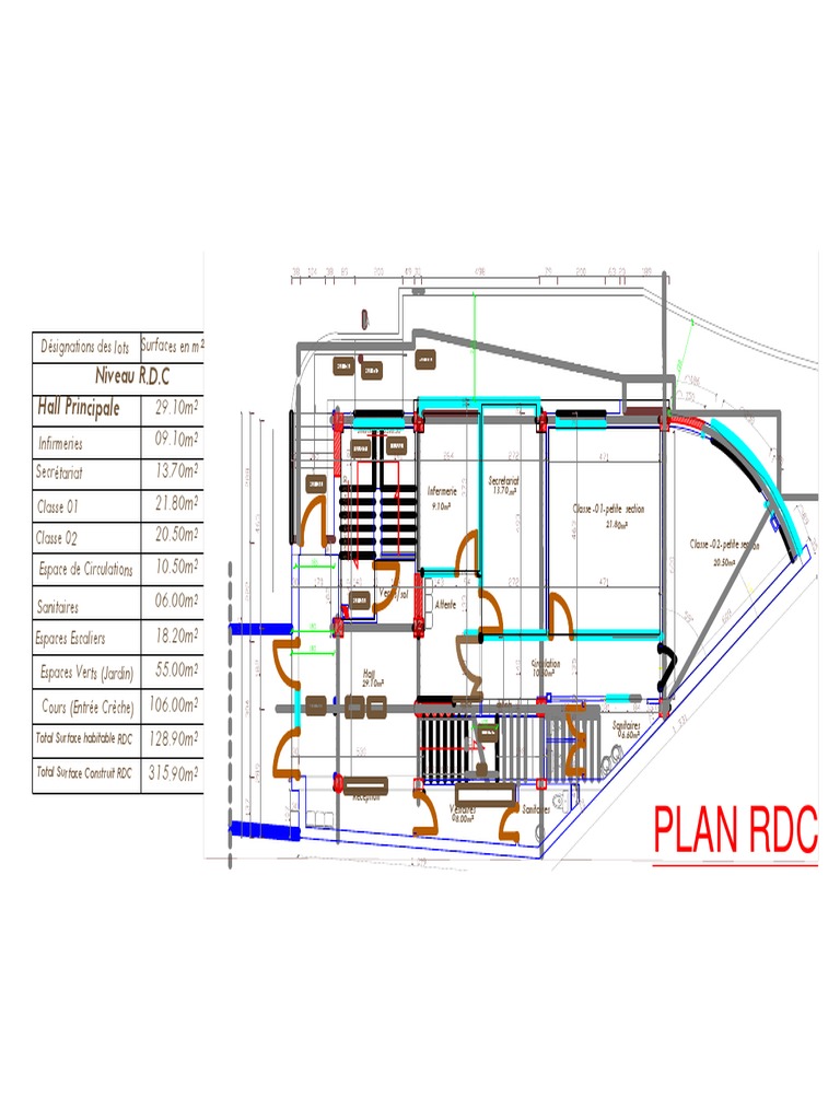 Plan de surface RDC détaillé | PDF