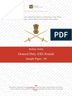 Army Female GD Sample Paper 4