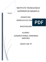 INVESTIGACION HIDRAULICA DE CANALES P1