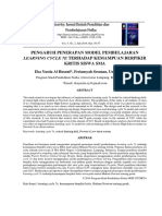 Pengaruh Penerapan Model Pembelajaran Kritis Siswa Sma: Learning Cycle 7E Terhadap Kemampuan Berpikir