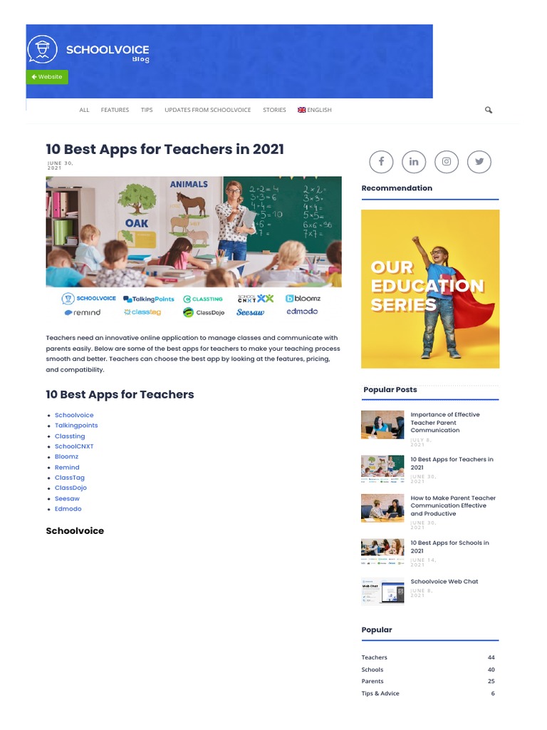 10 Best Apps For Teachers in 2021 PDF Mobile App Instant Messaging