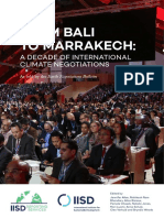 Bali Marrakech Decade International Climate Negotiations