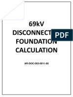 69kV Disconnector Foundation Calculation: AR-DOC-003-0011-00