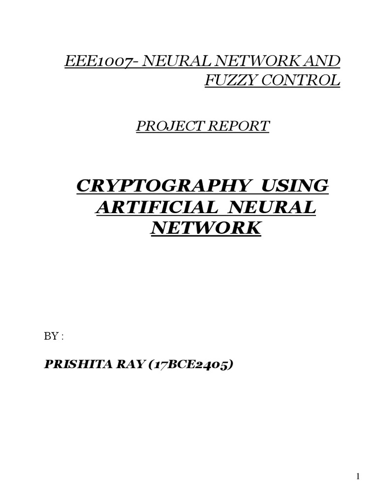Cryptography Using Artificial Neural Network | PDF | Cryptography ...