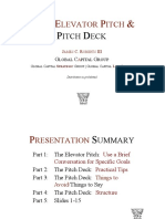 Your Elevator Pitch and Pitch Deck