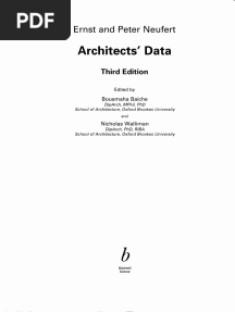 Architectural Standard Ernst Peter Neufert Architects Data