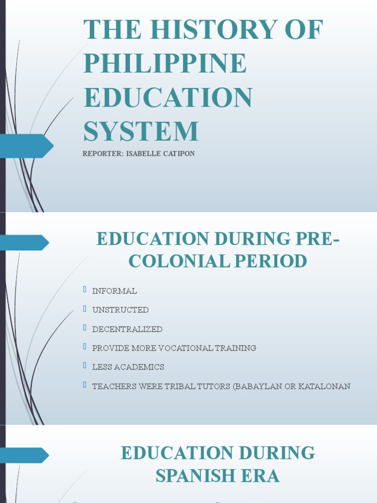 The History of Philippine Education System | PDF