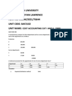 Baf2102 Cost Accounting Cat