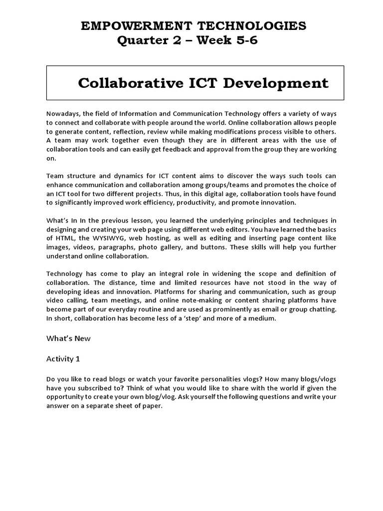 Collaborative Tools in Empowerment Tech | PDF | Msn | Educational ...