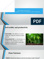 Soil Fertility and Productivity Essential Nutrient Elements, Criteria of Essentiality and Their Classification