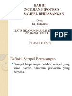 BAB III Pengujian Hipotesis Dua Sampel Berpasangan