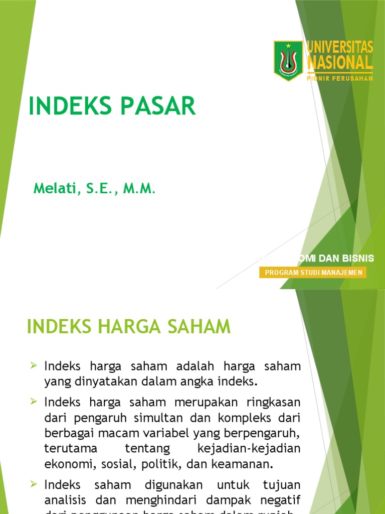 Indeks Harga Saham dan Fungsinya | PDF