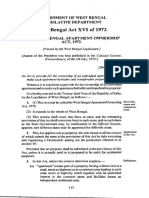 The West Bengal Apartment Ownership Act, 1972