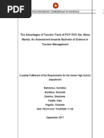 The Advantages of Tourism Track of PUP SHS Sta. Mesa Manila: An Assessment Towards Bachelor of Science in Tourism Management