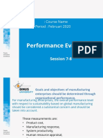 Performance Evaluation: Course: Course Name Effective Period: Februari 2020
