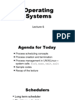 OS Lecture 6 - Process Scheduling Concepts and System Calls