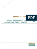 Fatigue Management For Commercial Vehicle Drivers: Code of Practice