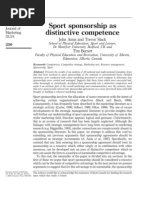 Download AMIS  SLACK 1999 Sport sponsorship as distinctive competence by Cdric Michel SN51541187 doc pdf