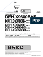 Pioneer Deh-X9600bhs Deh-X9600bt Deh-X9650sd Crt5428