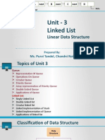 Linked list data structure and its operations