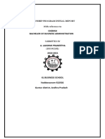 Cherish Bachelor of Business Administration: Internship Program Initial Report