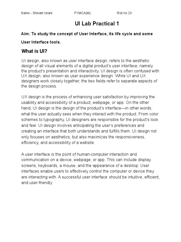 Understanding User Interface Design | PDF | User Interface | Graphical ...