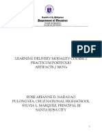 Learning Delivery Modality Course 2 Practicum Portfolio Artifacts / Movs