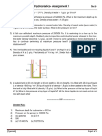 MPI Hydrostatics Assignment 1 Pressure Calculations