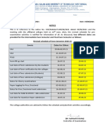 Revised Schedule Even Semester 202021