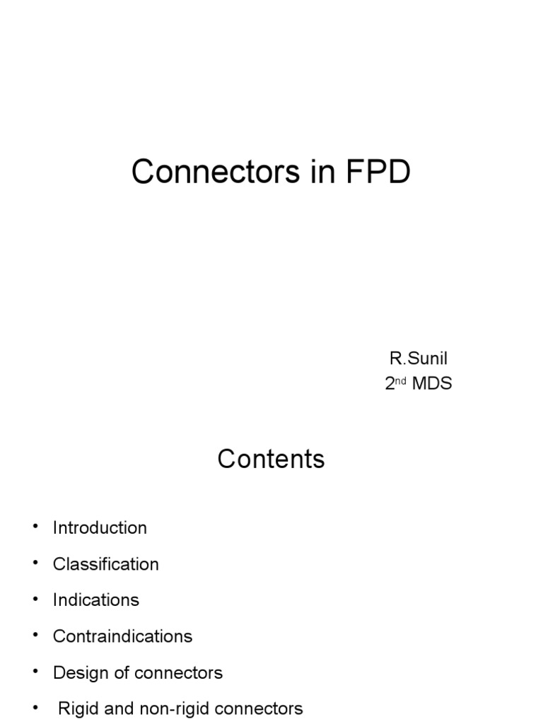 Connectors in FPD PDF Dental Implant Electrical Connector