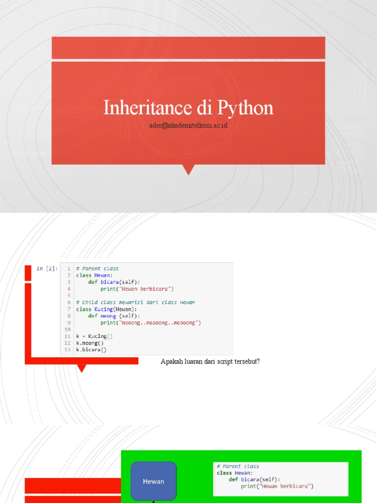 BProgramming Python Sesi13 Inheritance | PDF