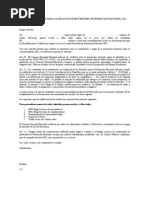 CARTA DE SOLICITUD PARA CALIFICACION DE PROVEEDORES DE PROMOCION ELECTORAL 2011