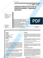 NBR 13570 - Instalacoes Eletricas em Locais de Afluencia de Publico - Requisitos Especificos