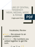 Mean, Mode, Median