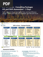 SAP On Azure - Consulting Packages Lift and Shift Assessment - 3 Days