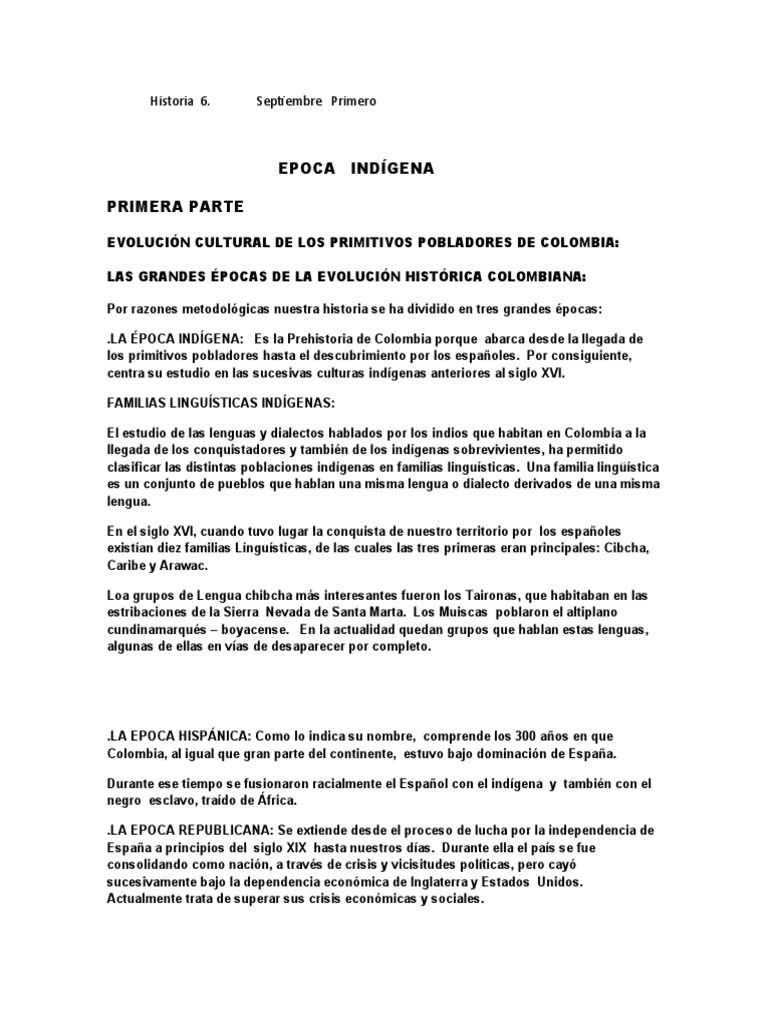 Evolución Cultural Indígena en Colombia | PDF | Pueblos Indígenas de ...