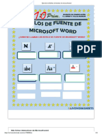 Ejercicio de Estilos de Fuentes de Microsoft Word