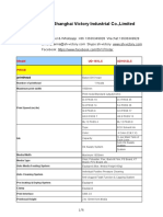 Shanghai Victory Industrial Co.,Limited product specifications